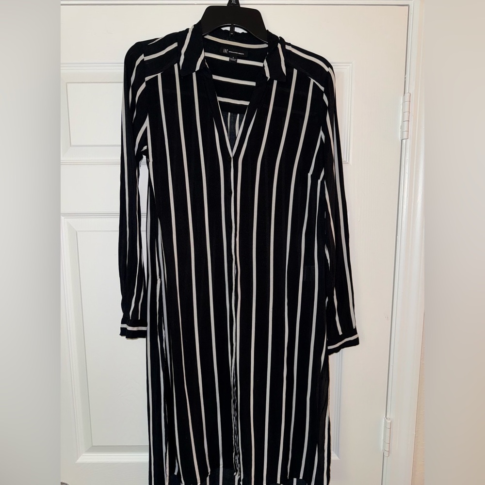 Black and White Striped Dress